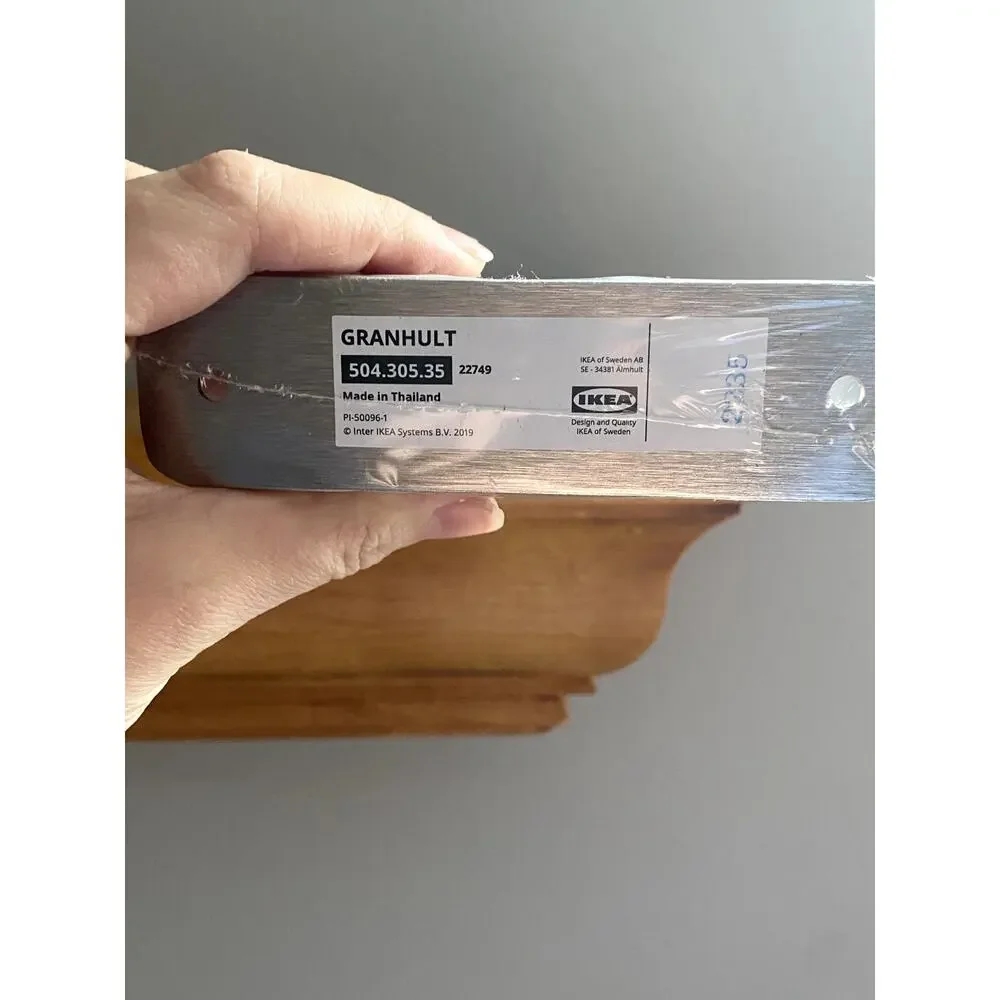 Ikea Granhult Shelving Bracket Nickel Plated Modern Minimalist Silver Home Goods